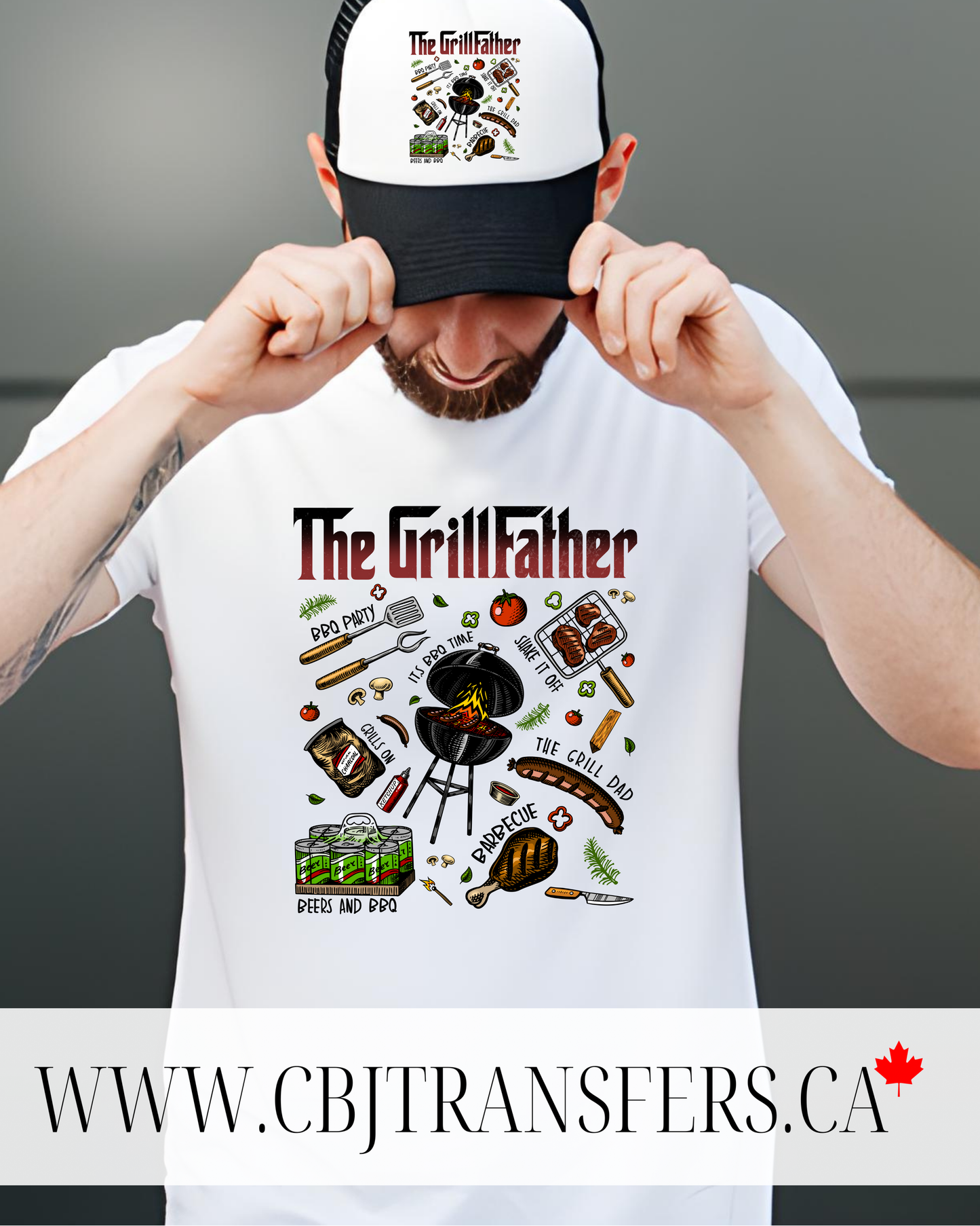 DTF Transfer for Dad Shirt, The Grill Father Design, BBQ Theme for Fathers Day(202502)
