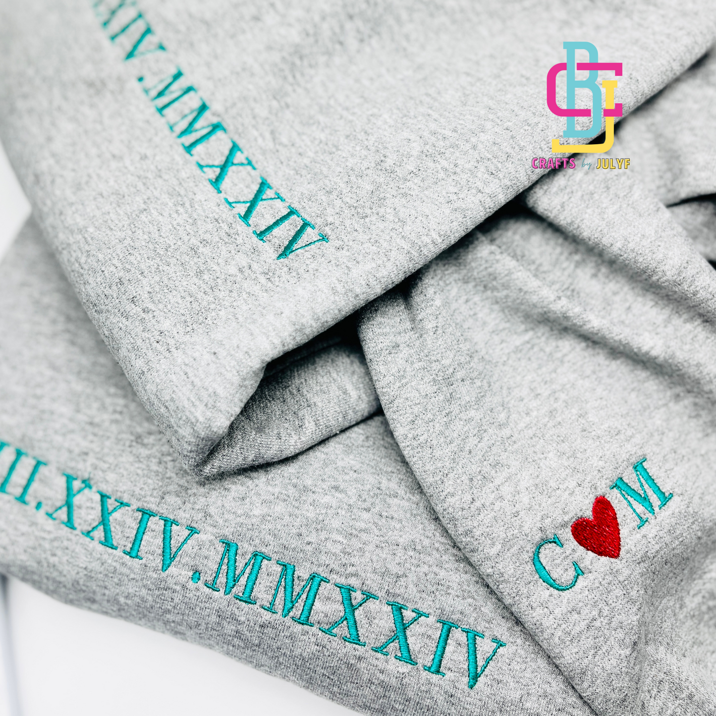 Custom Roman Numeral (Anniversary,Wedding) Embroidered Sweater