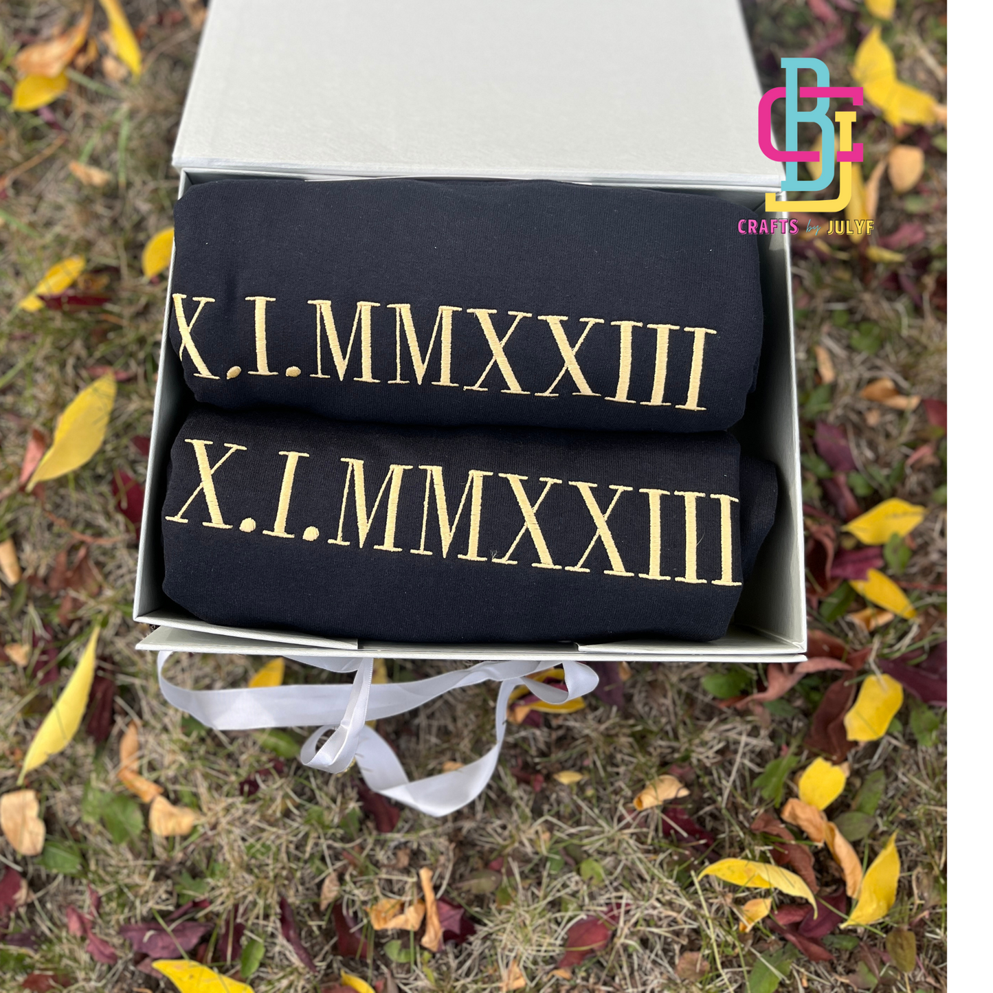Custom Roman Numeral (Anniversary,Wedding) Embroidered Sweater