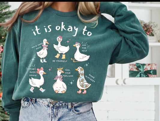 Cute Goose Motivational Mental Health, School Counsellor Png, Words Of Affirmation , Mental Health Awareness DTF Transfers | 2026
