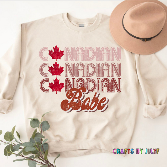 Canadian Babe Crewneck Sweater
