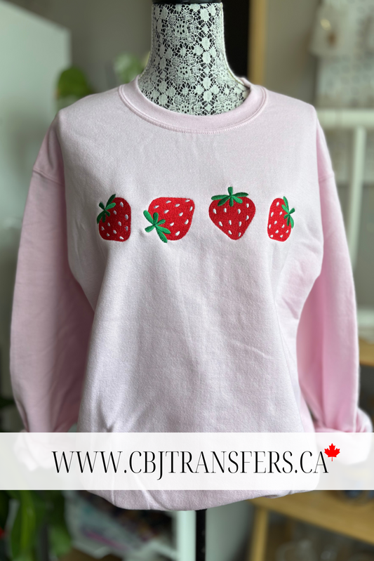 Strawberry Embroidered Sweater