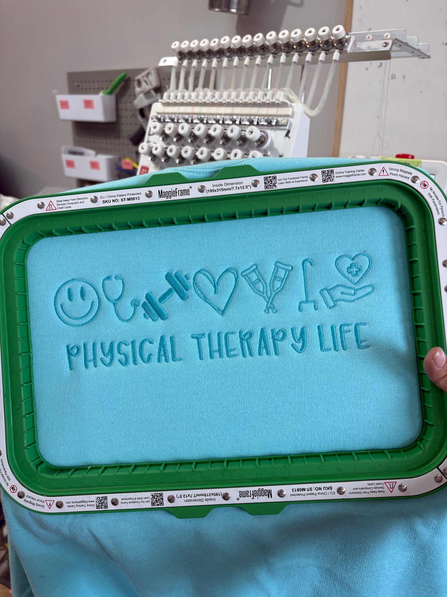 Physical Therapy Life Embroidered Crewneck Sweater