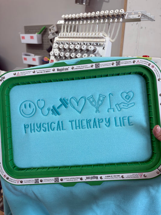 Physical Therapy Life Embroidered Crewneck Sweater