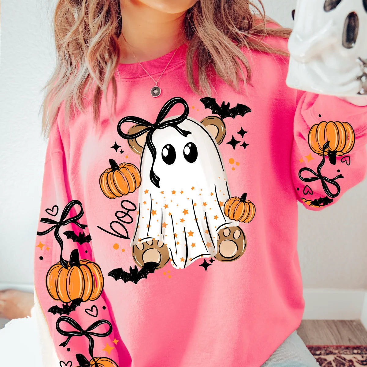 Boo Ghost Bear w/ Sleeves| DTF Transfers