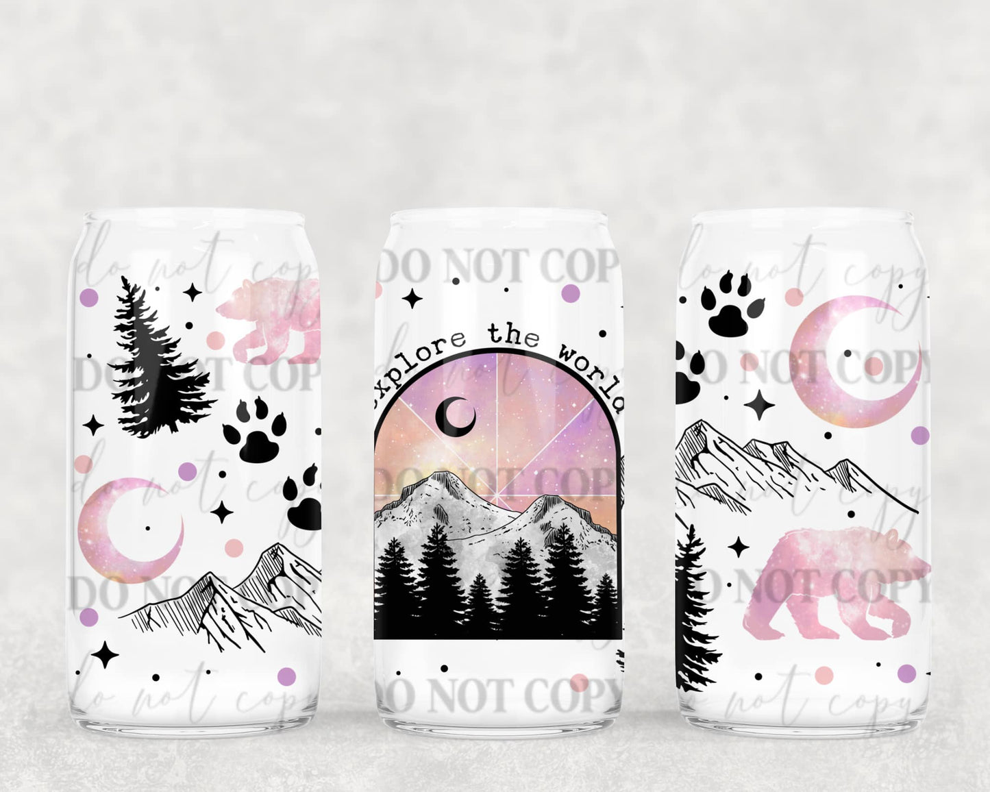 Explore The World | 16 oz. Cup Wrap UV Transfer