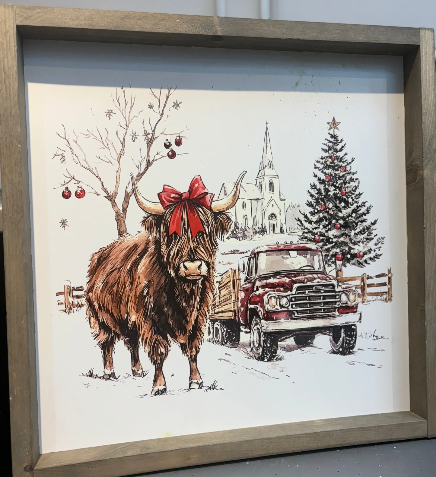 Highland Christmas Canvas Prints