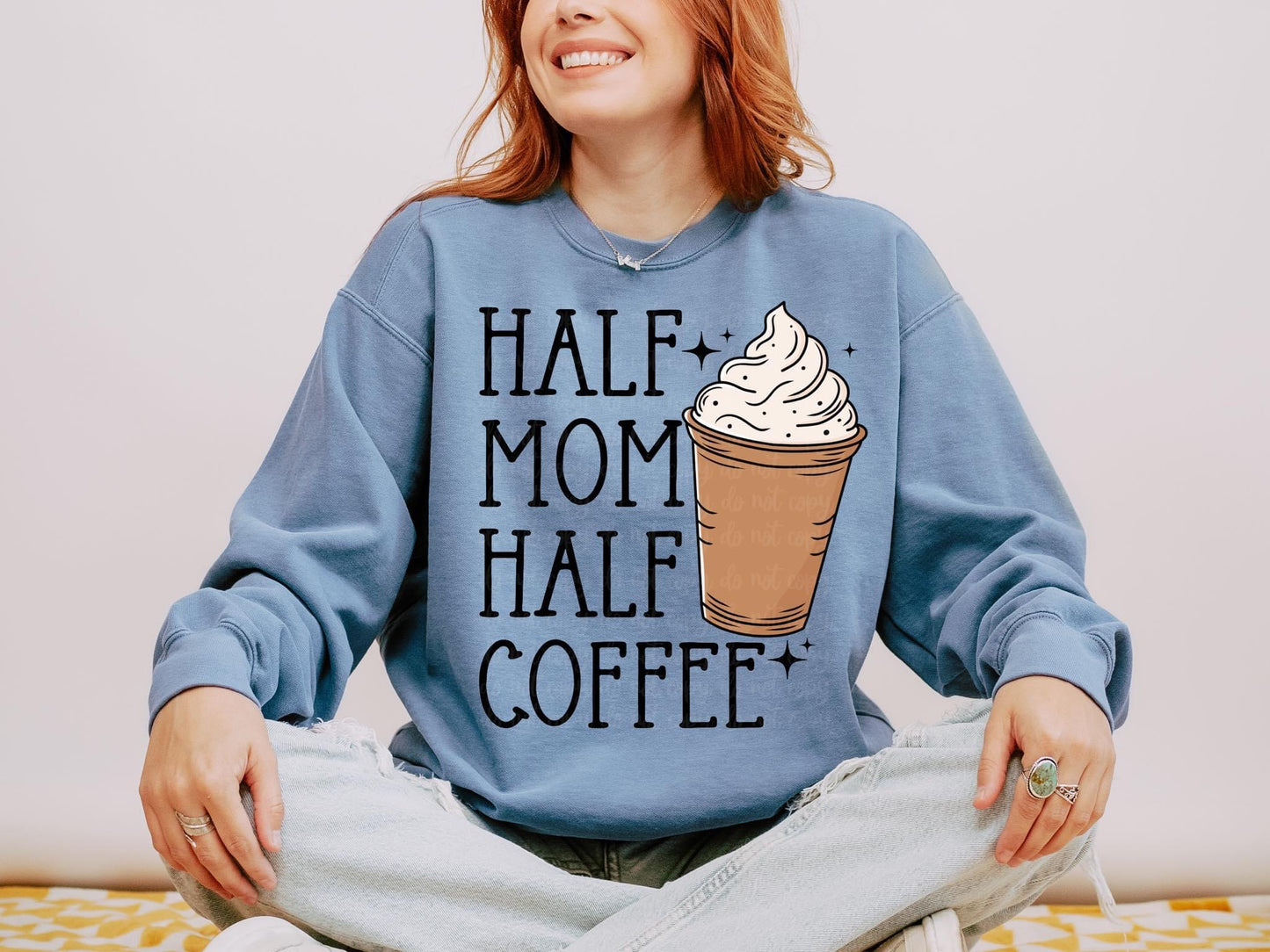 Half Mom Half Coffee-Direct To Film Transfer