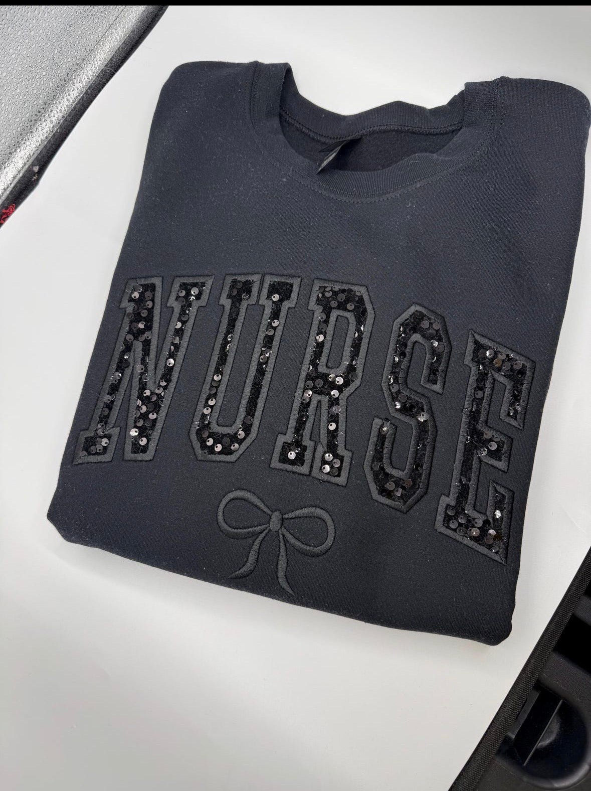 Nurse Sequence Appliqué Embroidered Sweatshirt (Copy)
