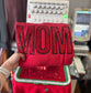 Mom Sequence Appliqué Embroidered Sweatshirt