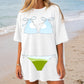 String Bikini Custom Shirt Cover Up